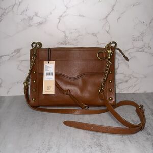 Rebecca Minkoff Brown Mab Crossbody with Studs Caramello NWT $228 Retail